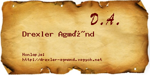 Drexler Agmánd névjegykártya